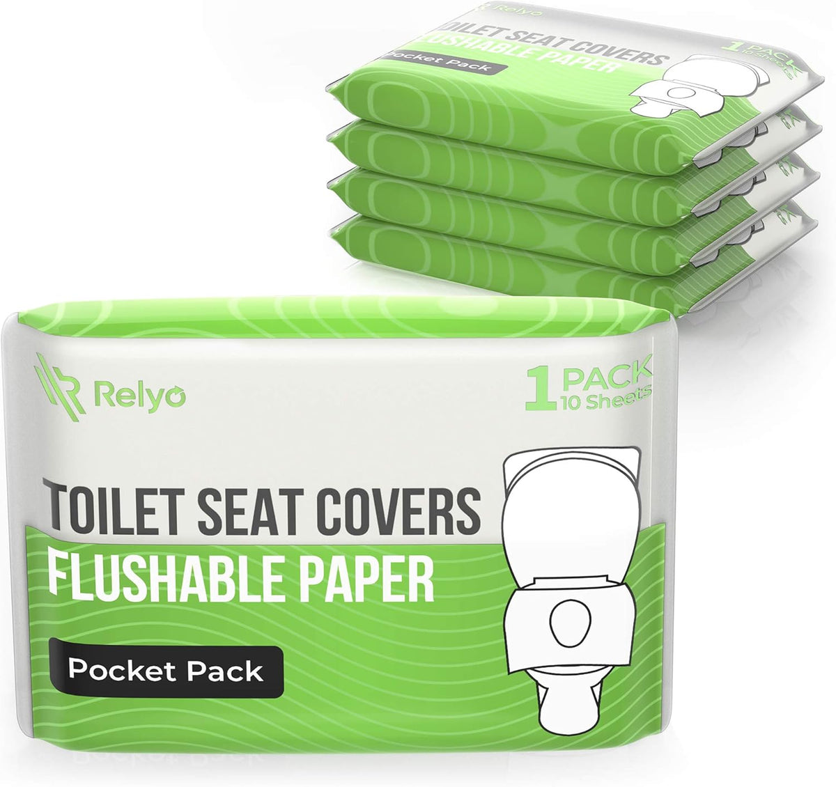 Toilet Seat Cover Paper Flushable (50 Pack) - XL for Adults and Kids Potty Training, 100%
