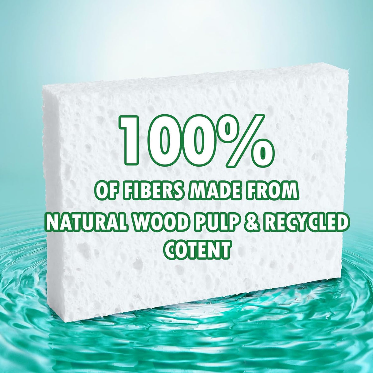 12 Pack Dishwashing Sponges Natural Cellulose Sponges Plant Based Resilient and Reusable Soft Dish