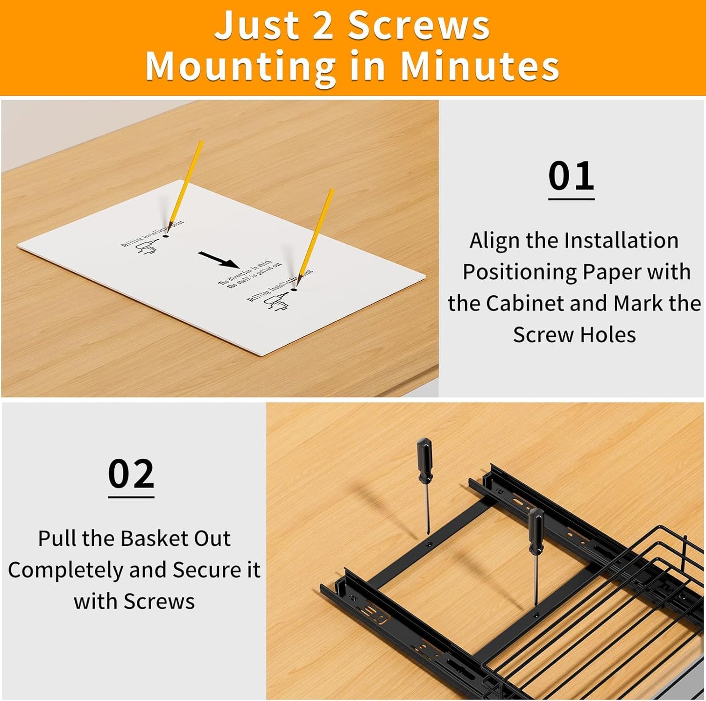 RCHYFEED Pull Out Spice Rack Organizer for Cabinet,Slide out Spice Organizer for Inside