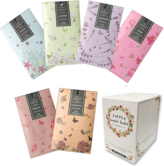 14 Packs Scented Sachets Bag for Drawers and Closets Long-Lasting Home Fragrance Sachet Lavender