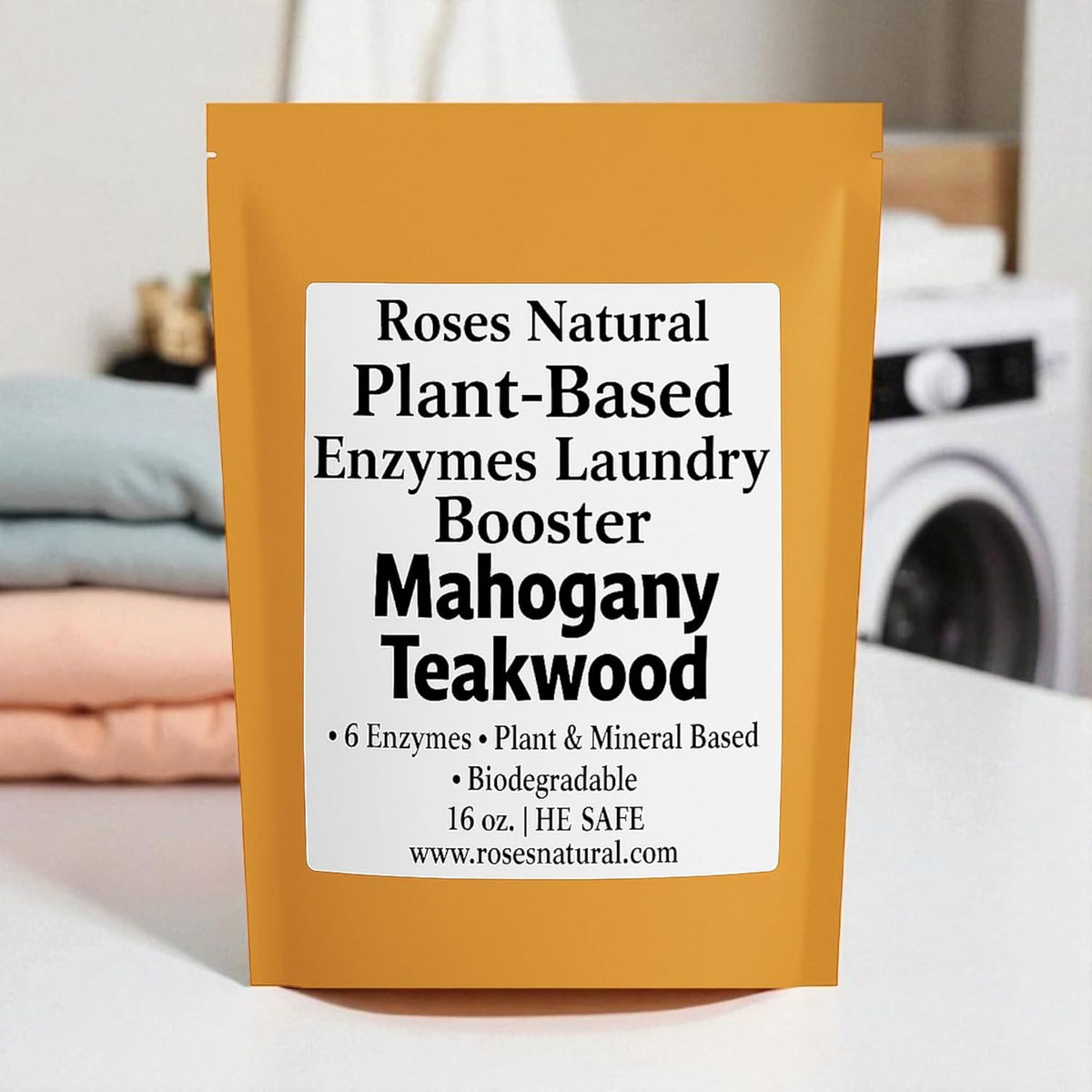 Natural Enzyme Laundry Booster – Mahogany Teakwood | Deep Clean for Sensitive Skin | Eco-Friendly
