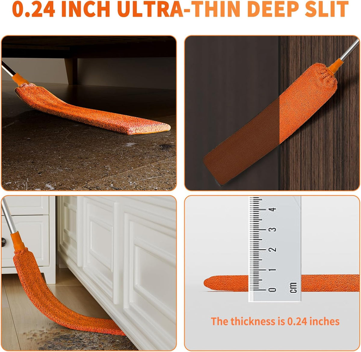 Cobweb Duster with Extension Pole,Cleaner Outdoor 110" Telescoping Extended Sspider Brush, Dusting
