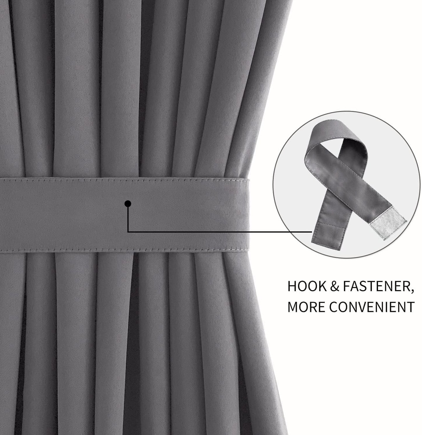 DWCN French Door Curtains – Rod Pocket Thermal Blackout Curtain for Doors with Glass Window