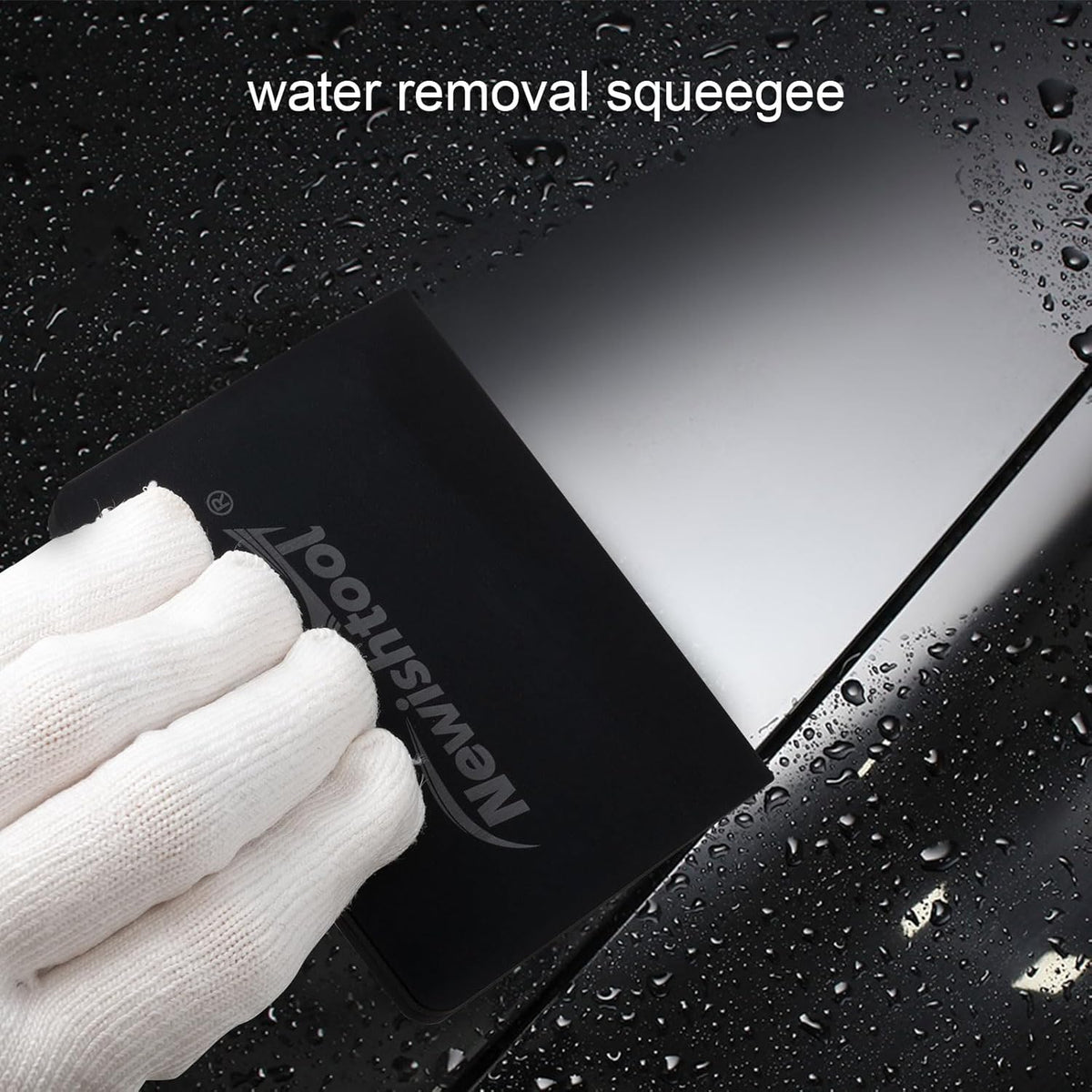 NEWISHTOOL Soft Silicone Squeegee, 2 PCS Small PPF Squeegee for Vinyl, Window Tint V-Blade Scraper