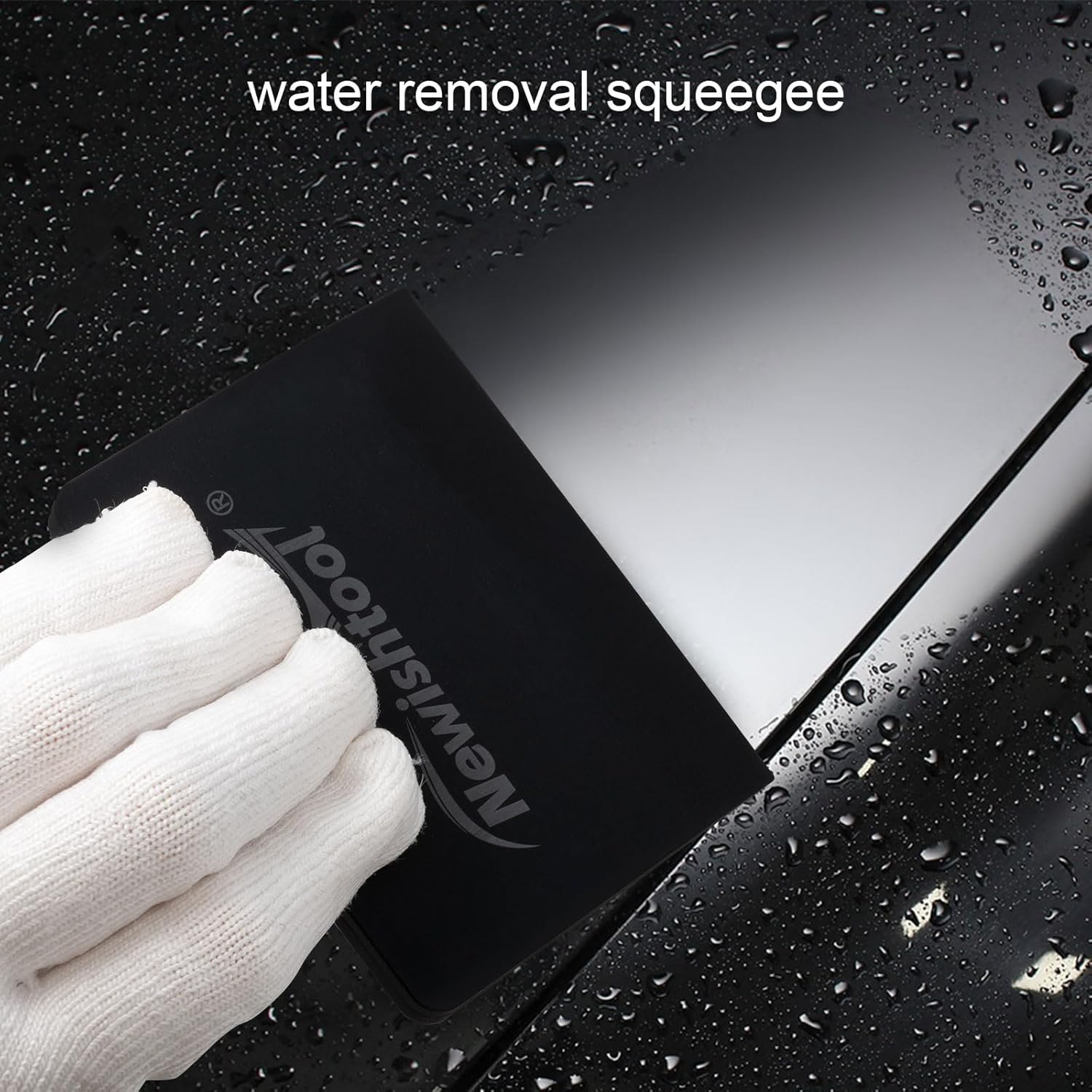 NEWISHTOOL Soft Silicone Squeegee, 2 PCS Small PPF Squeegee for Vinyl, Window Tint V-Blade Scraper