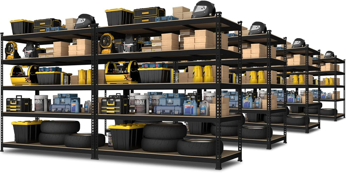 PrimeZone 48" W x 24" D x 72" H Heavy Duty Storage Shelves, 5 Tier Adjustable Garage Shelving Unit