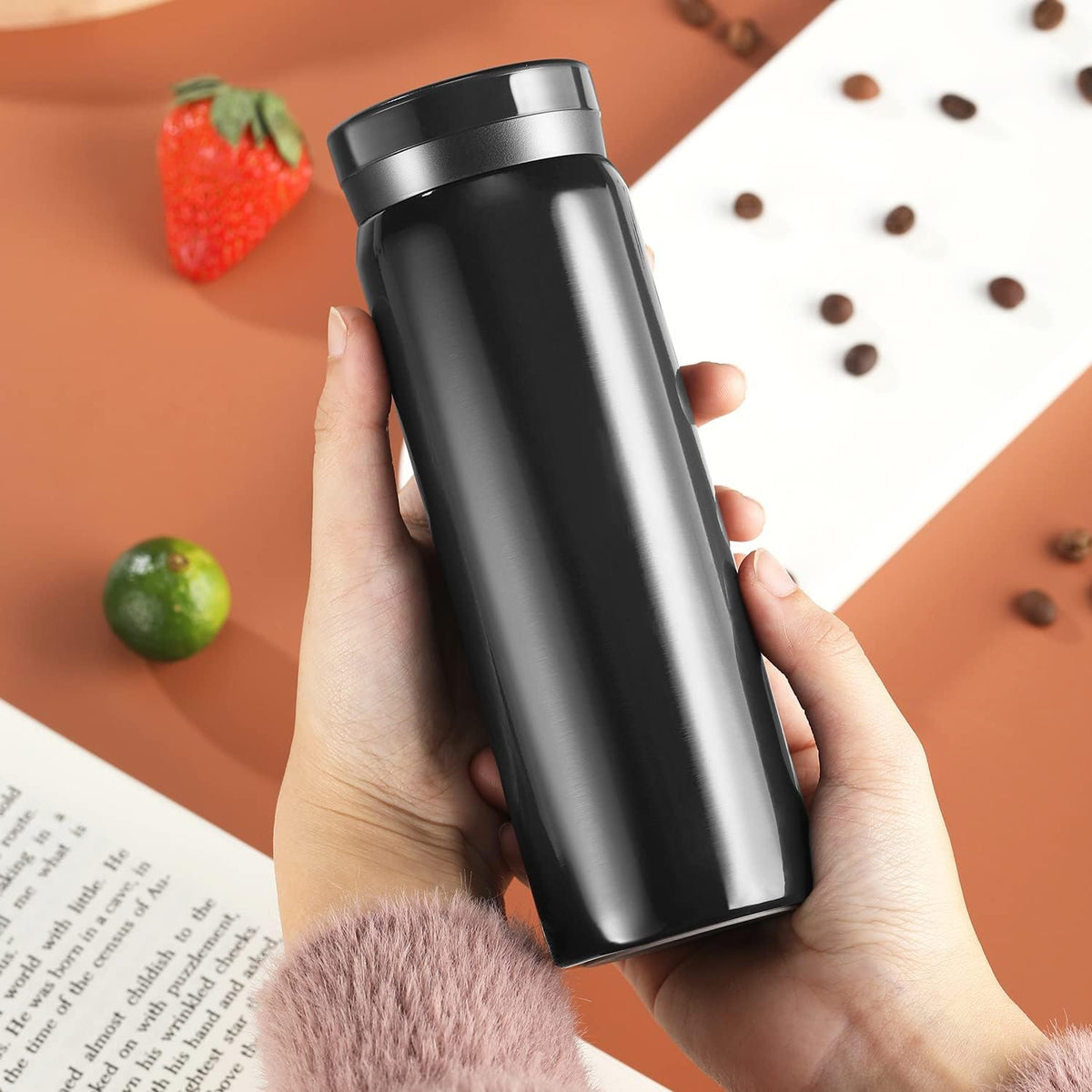 Mini Thermos Cute Water Bottle - 7 oz Tiny Insulated Vacuum 18/10 Stainless Steel Small Flask