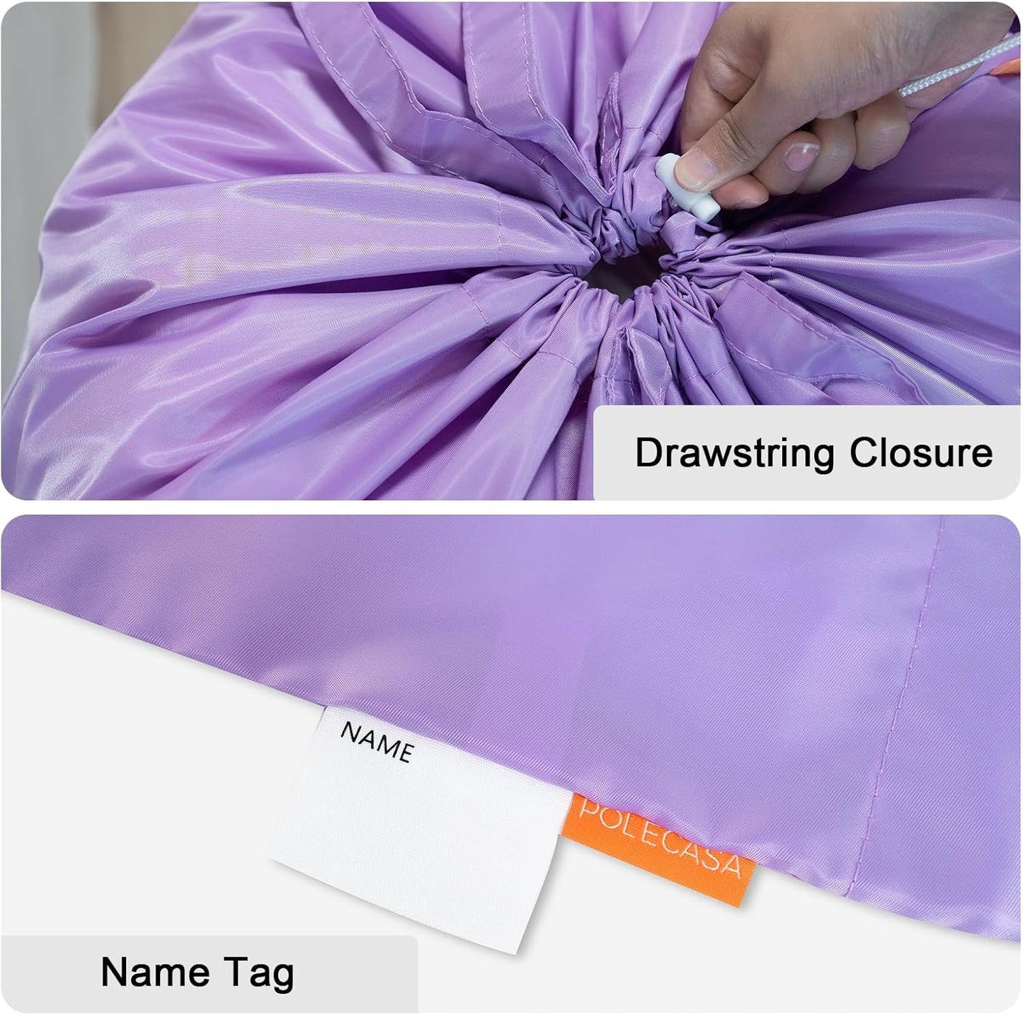 Polecasa Heavy Duty Large Laundry Bag with 130gsm Tear Resistant Fabric and Handles, Easy to Carry