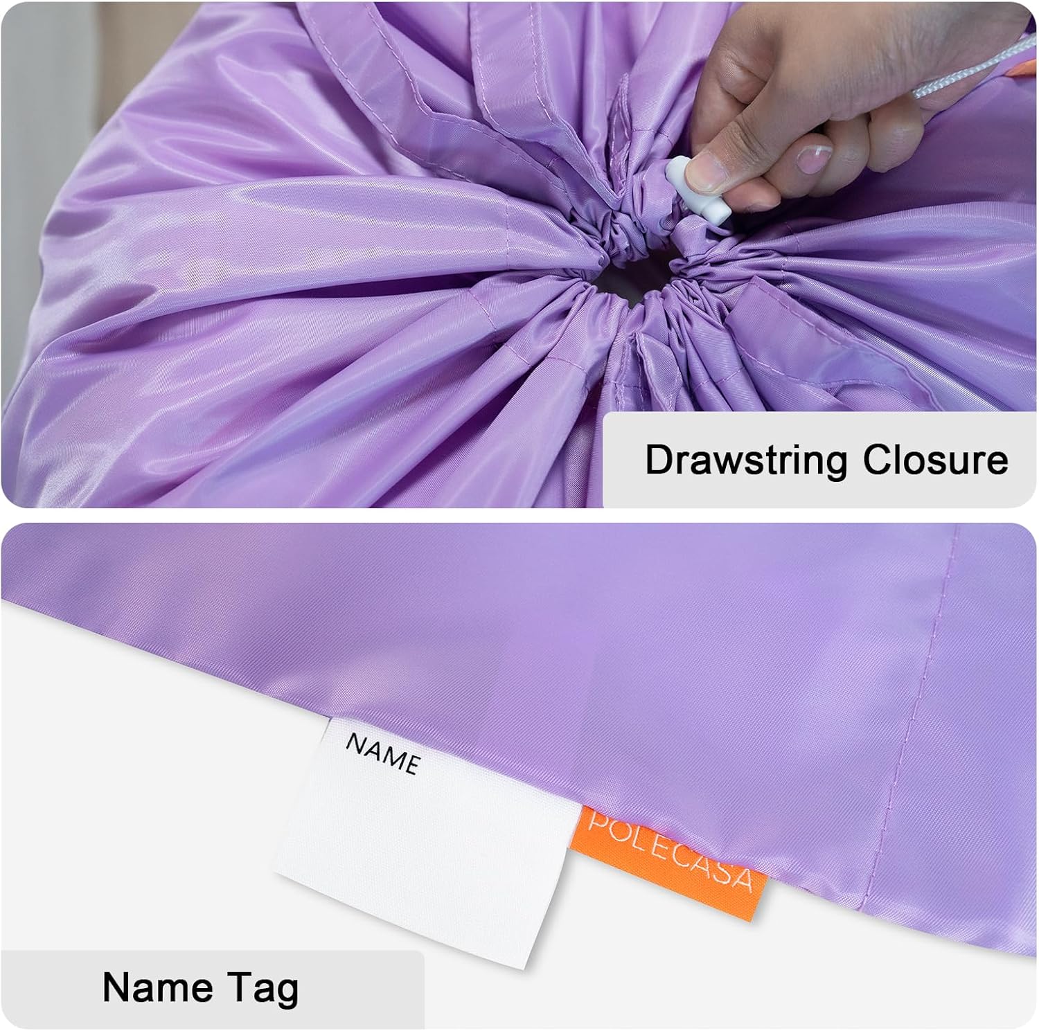 Polecasa Heavy Duty Large Laundry Bag with 130gsm Tear Resistant Fabric and Handles, Easy to Carry