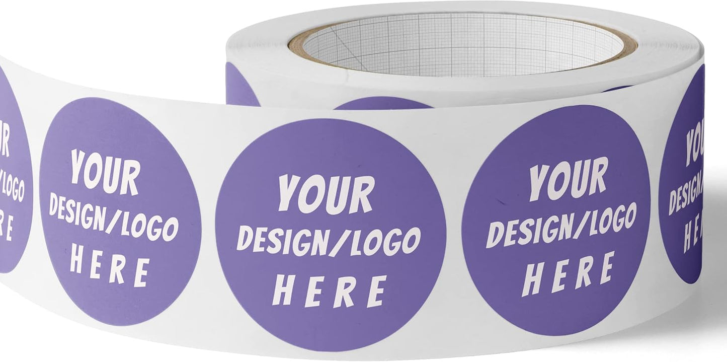 150 Custom Circle/Square BOPP Roll Labels- Personalized Stickers for Business Logo, Party, Wedding