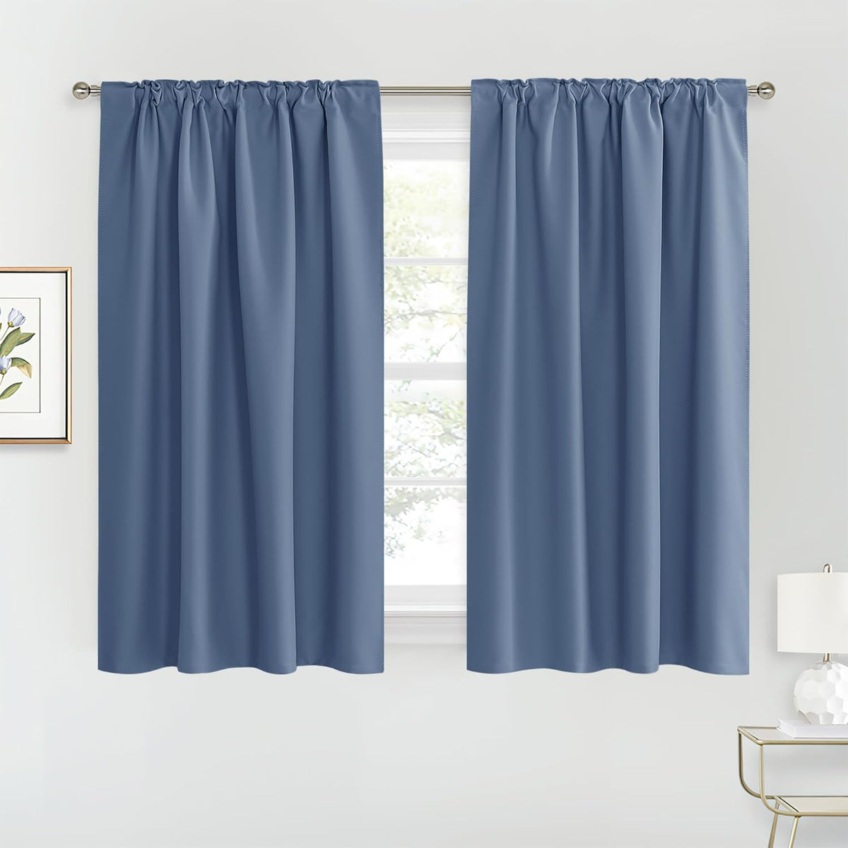 RYB HOME Small Window Curtains Blackout, Privacy Thermal Insulating Drapes for Bedroom Bathroom