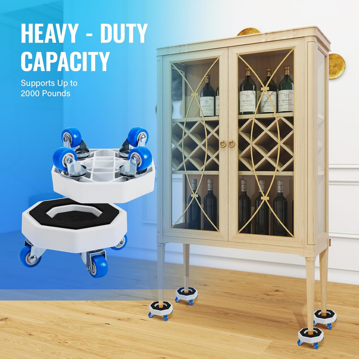 New Upgrade Furniture Sliders, Furniture Lift Heavy Duty Furniture Moving System with Roller Dolly