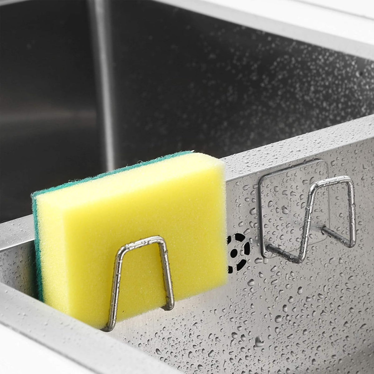 Adhesive Sponge Holder Sink Caddy for Kitchen Accessories - SUS304 Stainless Steel Rust Proof