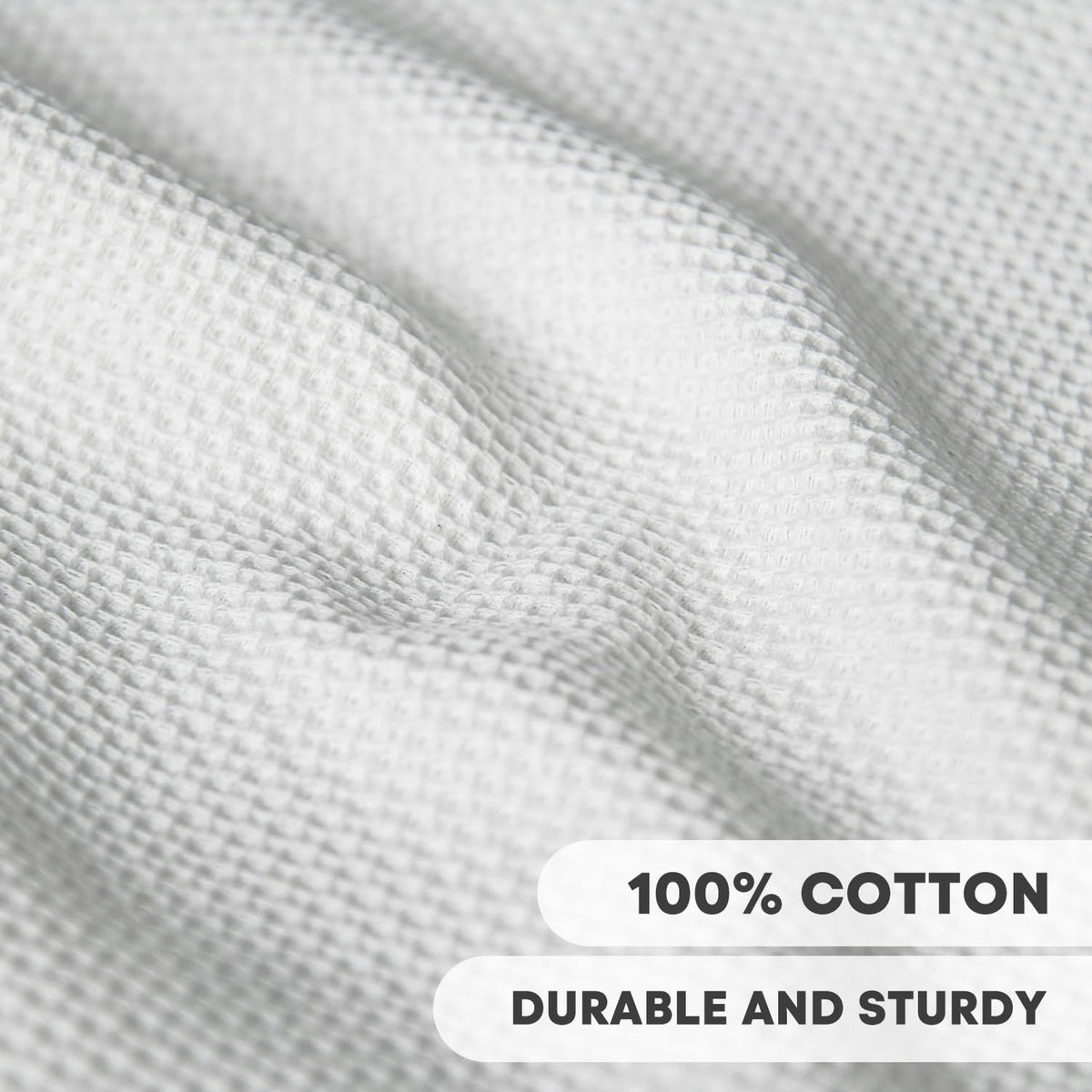 Artoid Mode 100% Cotton White Waffle Weave Kitchen Dish Cloths, 12x12 Inch Ultra Soft Absorbent