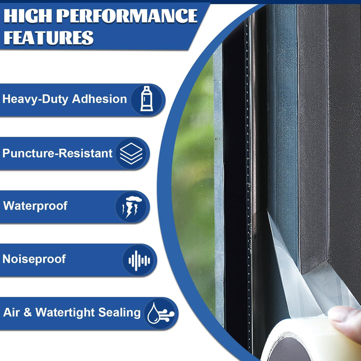 Transparent Weather Sealing Tape 3" x35 Yard, Window Insulation Tape Weather Stripping for Windows
