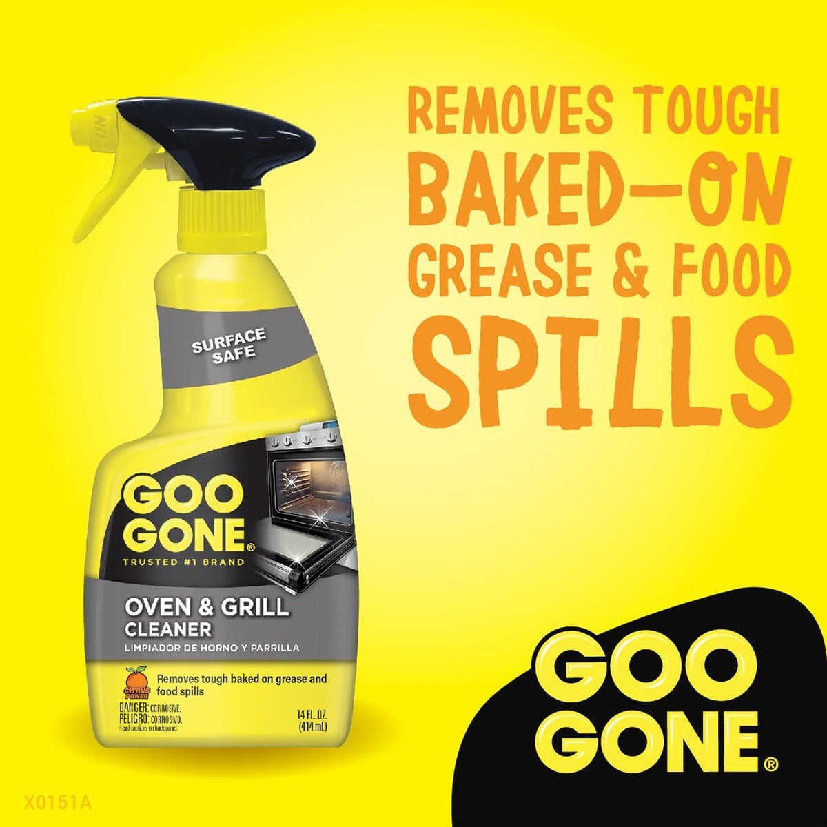 Goo Gone Oven and Grill Cleaner - 14 Ounce - Removes Tough Baked On Grease and Food Spills Surface