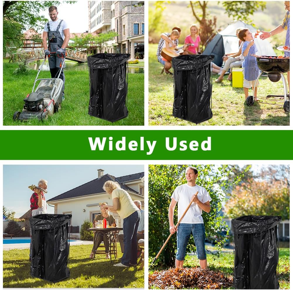 Trash Bag Holder, Metal Garbage Bag Holder, 30-45 Gallon Portable Trash Bag Holder Stand, Multi-use