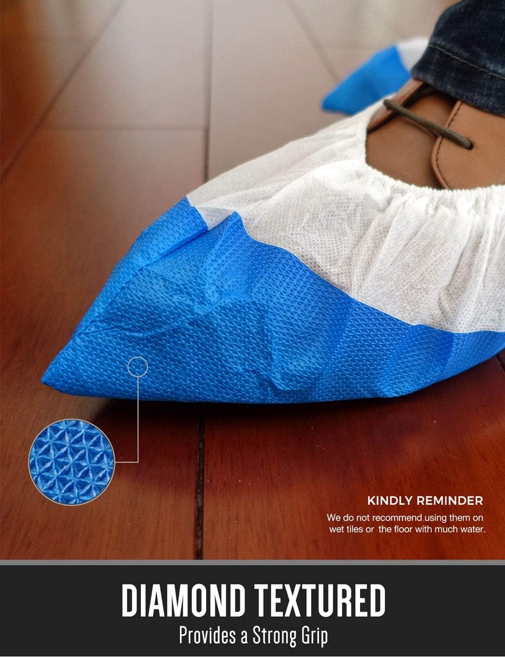 OhanaPro Premium Disposable Non Slip Boot & Shoe Covers - Pack of 50 - Waterproof Double Layer
