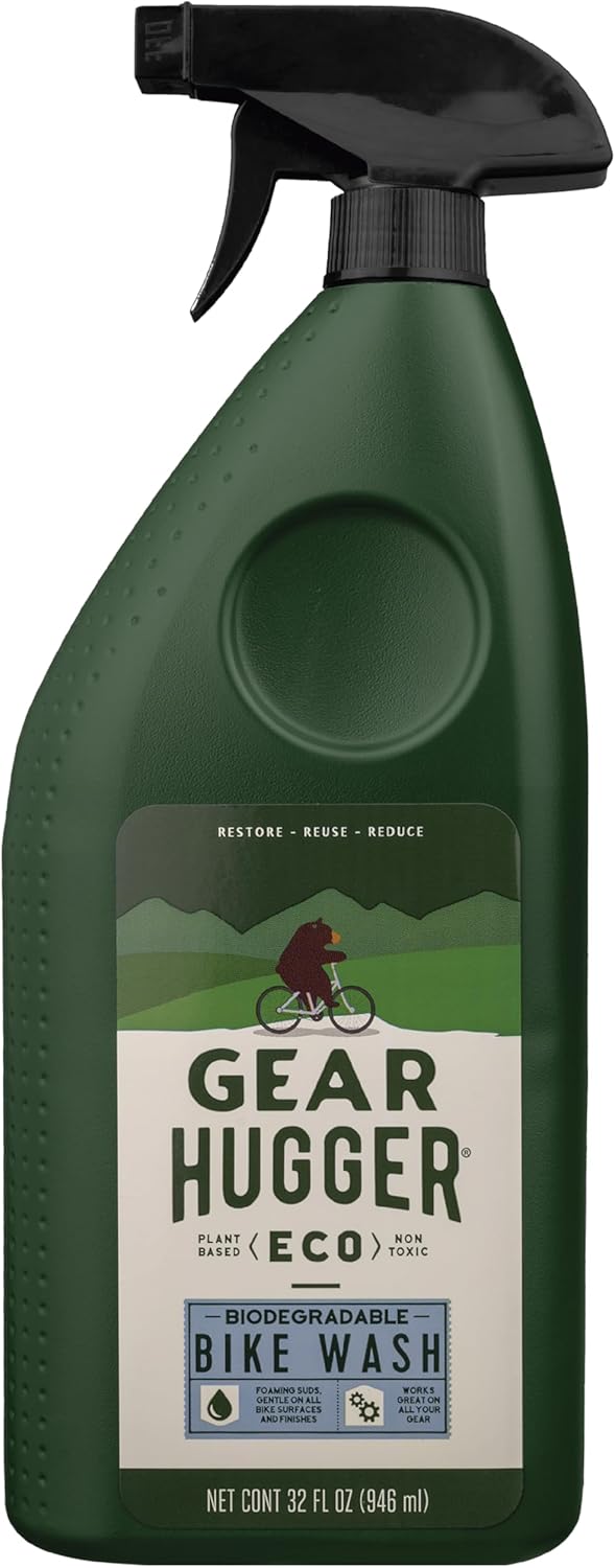 Gear Hugger Bike Wash Spray (32 oz, Pack of 1) – Eco-Friendly Cleaner Spray, Wash Soap with Natural