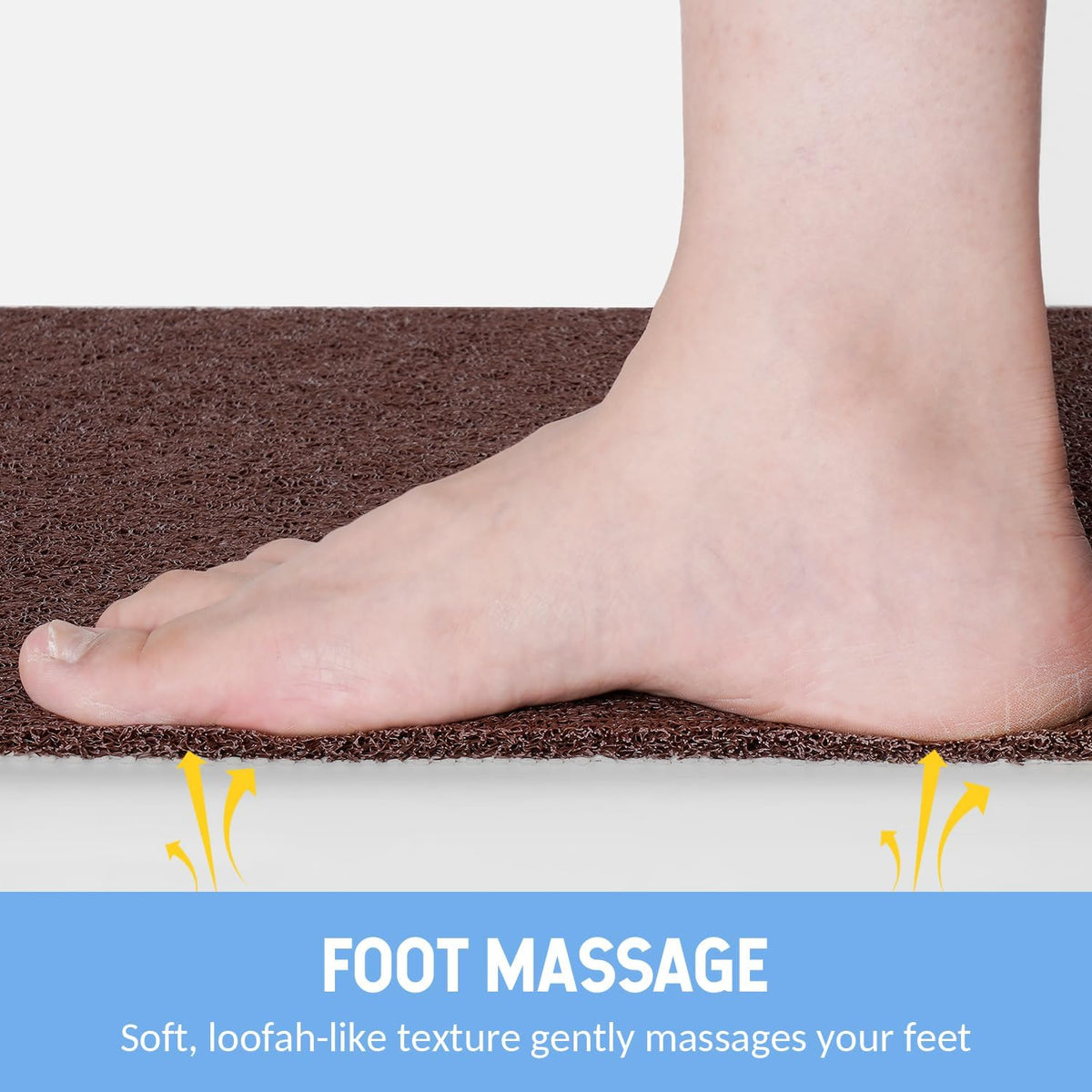 Non-Slip Bathtub Mat, Anti Slip Shower Mat, Fast Drying Bathtub Mats, Foot Scrubber Mat, Anti Slip