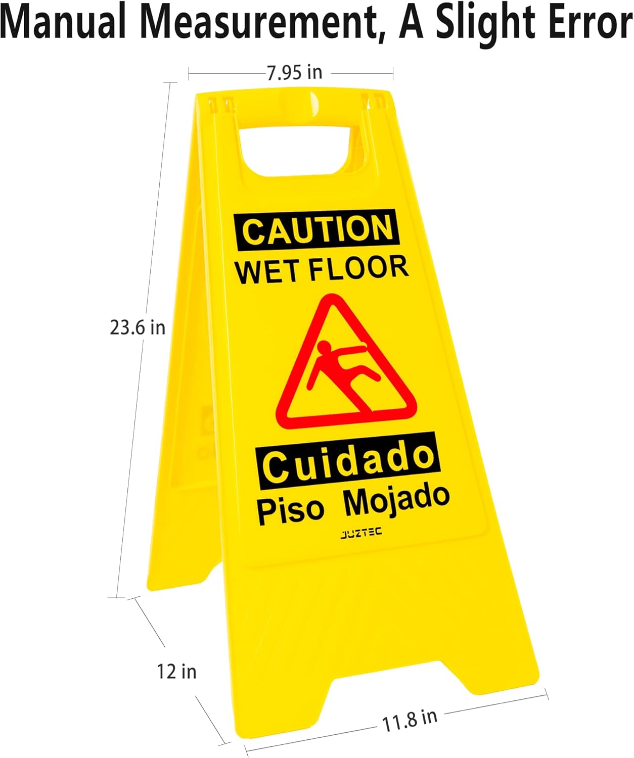 Wet Floor Sign 3 Pack - Caution Wet Floor Signs Commercial for Safety Precautions | Visible Yellow