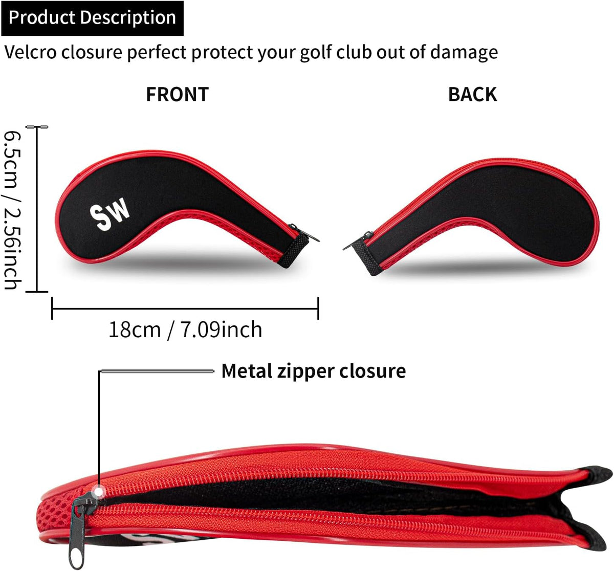 Golf 12pcs Thick Synthetic Golf Iron Head Covers Set Headcover Fit All Brands Callaway Ping