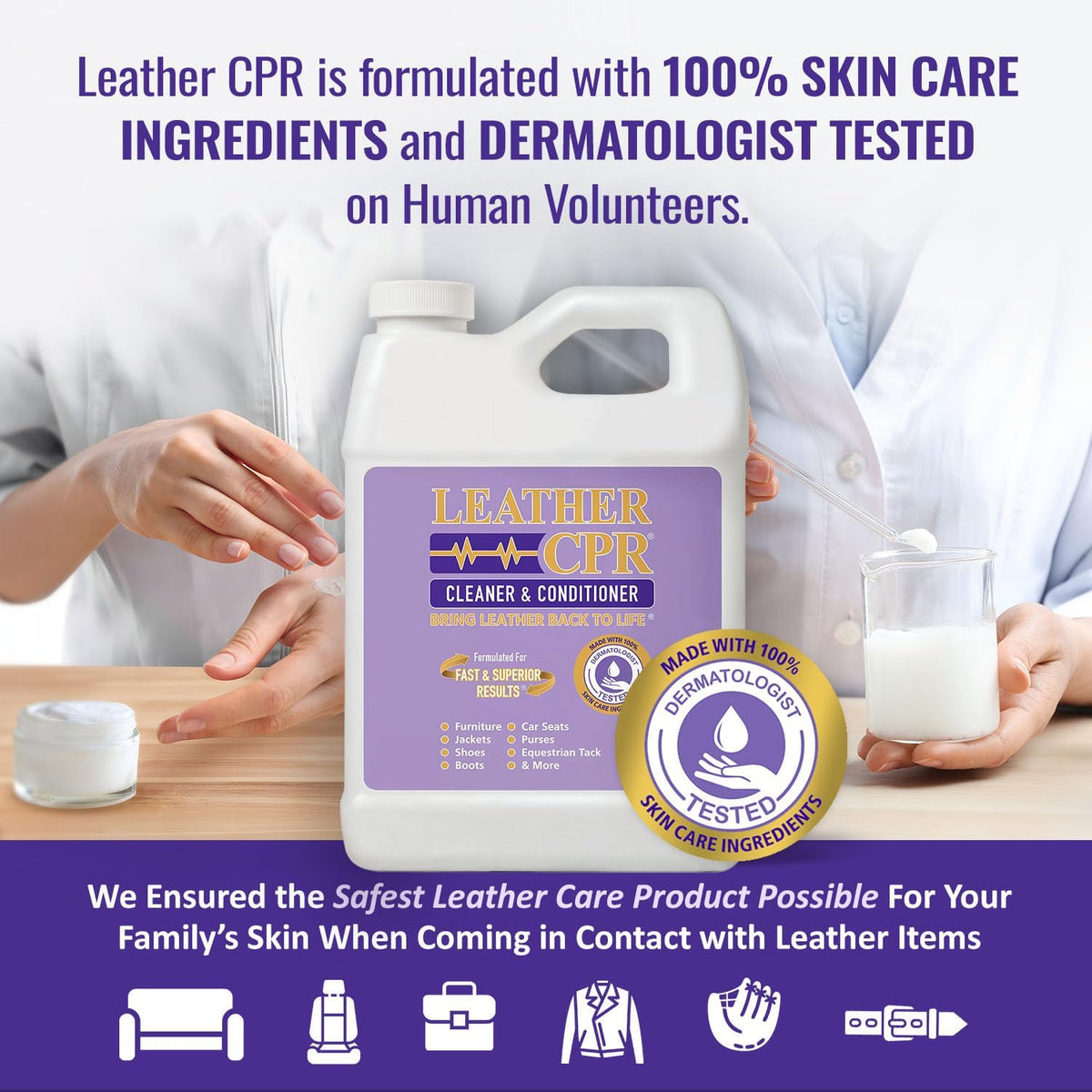 Leather CPR Leather Cleaner And Conditioner - Leather Conditioner For Couch, Leather Conditioner