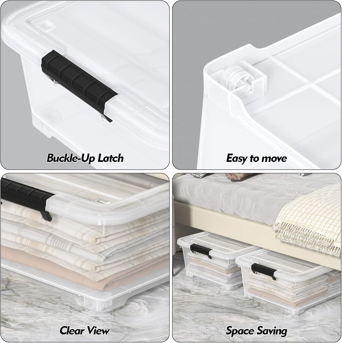 20L Under Bed Storage Containers, Closet Organizers and Storage Bins, Under Bed Storage Box with