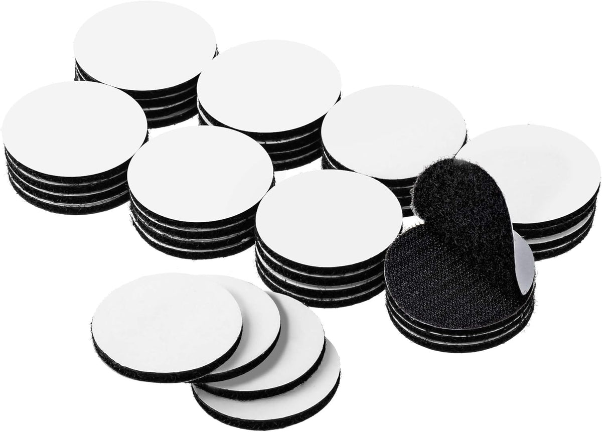 BRAVESHINE 36PCS Sticky-Back Adhesive Tape - Round Hook and Loop Adhesive Stickers - Double Sided