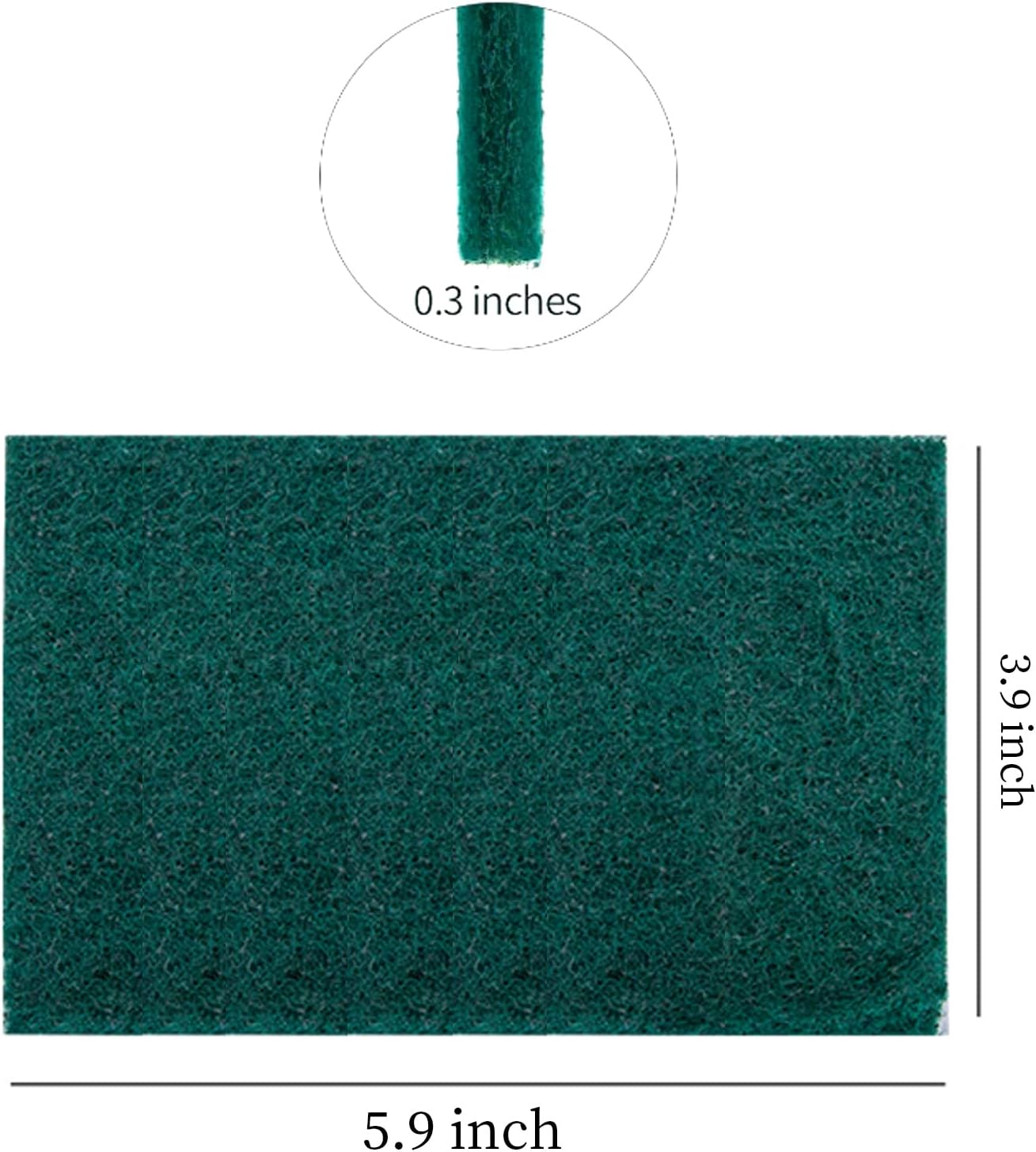Heavy Duty Scour Pads Sponge Dish Scrubber Non-Scratch Green Reusable Household Scrub Pads for