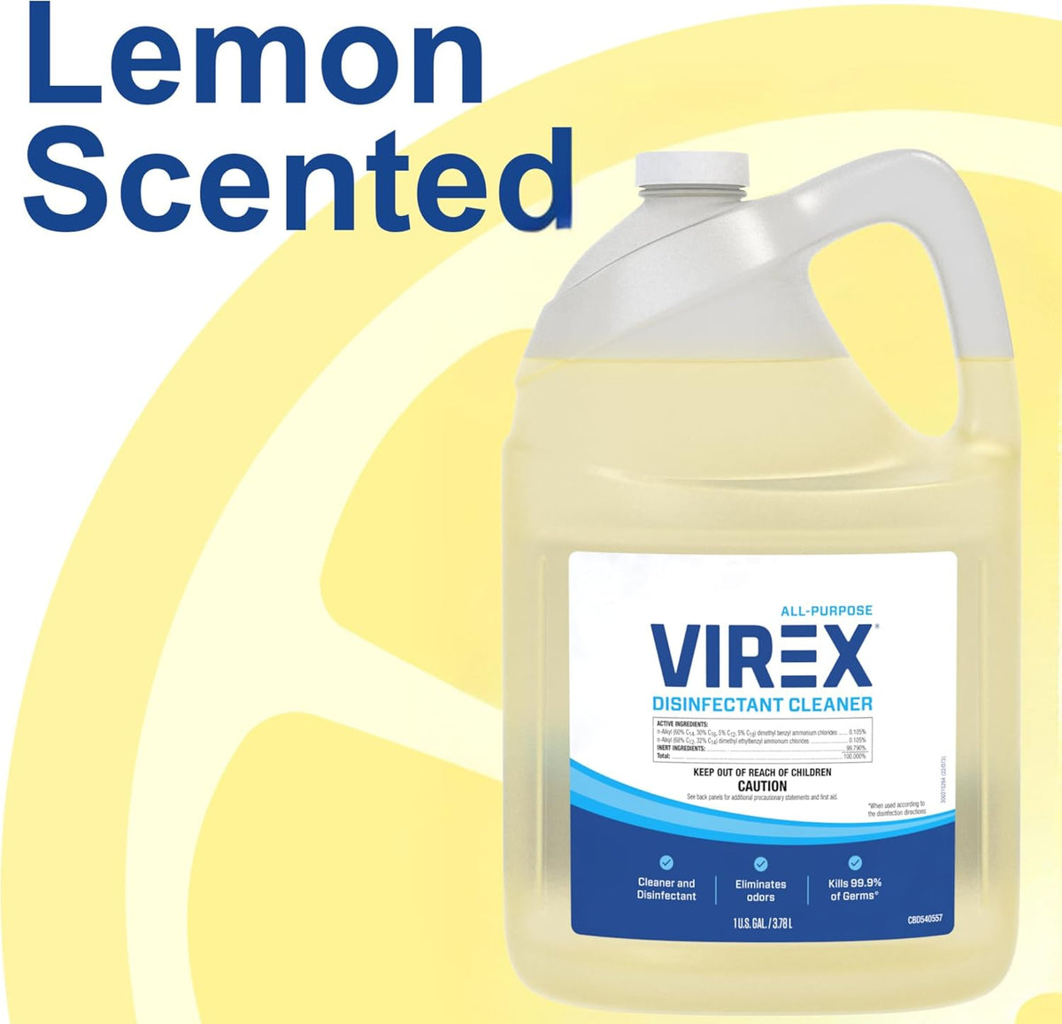 VIREX CBD540557 All Purpose Disinfectant Cleaner - Kills 99.9% of Germs and Eliminates Odors