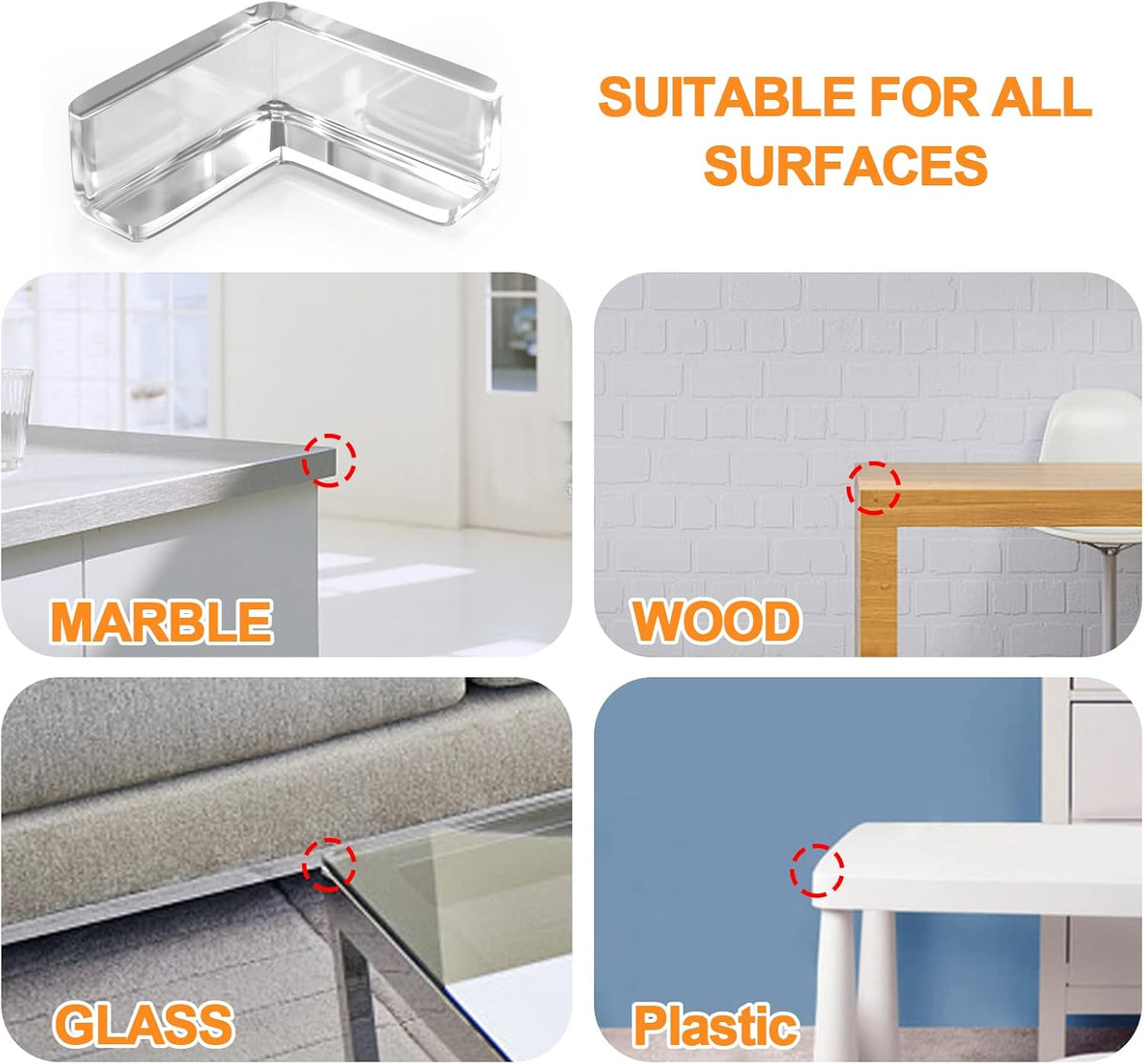 HOMREALM Baby Proofing 16 Pack Corner Protector Baby Corner Guards Furniture Corner & Edge Safety