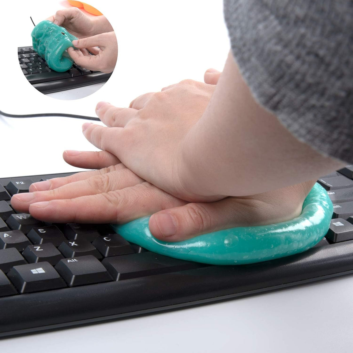 ASFSKY Keyboard Cleaning Gel Keyboard Cleaner Adheres to Dust and Debris in The Crevices of The