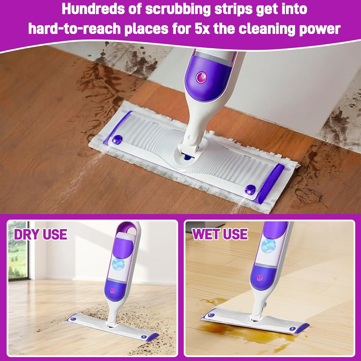 30 Pack Power Mop Pads Refills Compatible with Swiffer Power Mop Refills,Disposable Microfiber