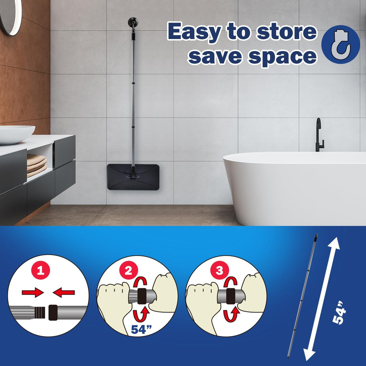 Matthew Microfiber Mop Compatible with Hardwood Floor'N More Microfiber Mop,Reusable&Washable 15x8