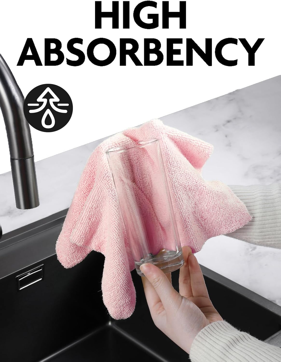 Fantasticlean Microfiber Cleaning Cloth Roll -75 Pack, Tear Away Microfiber Towels, 12" x 12"