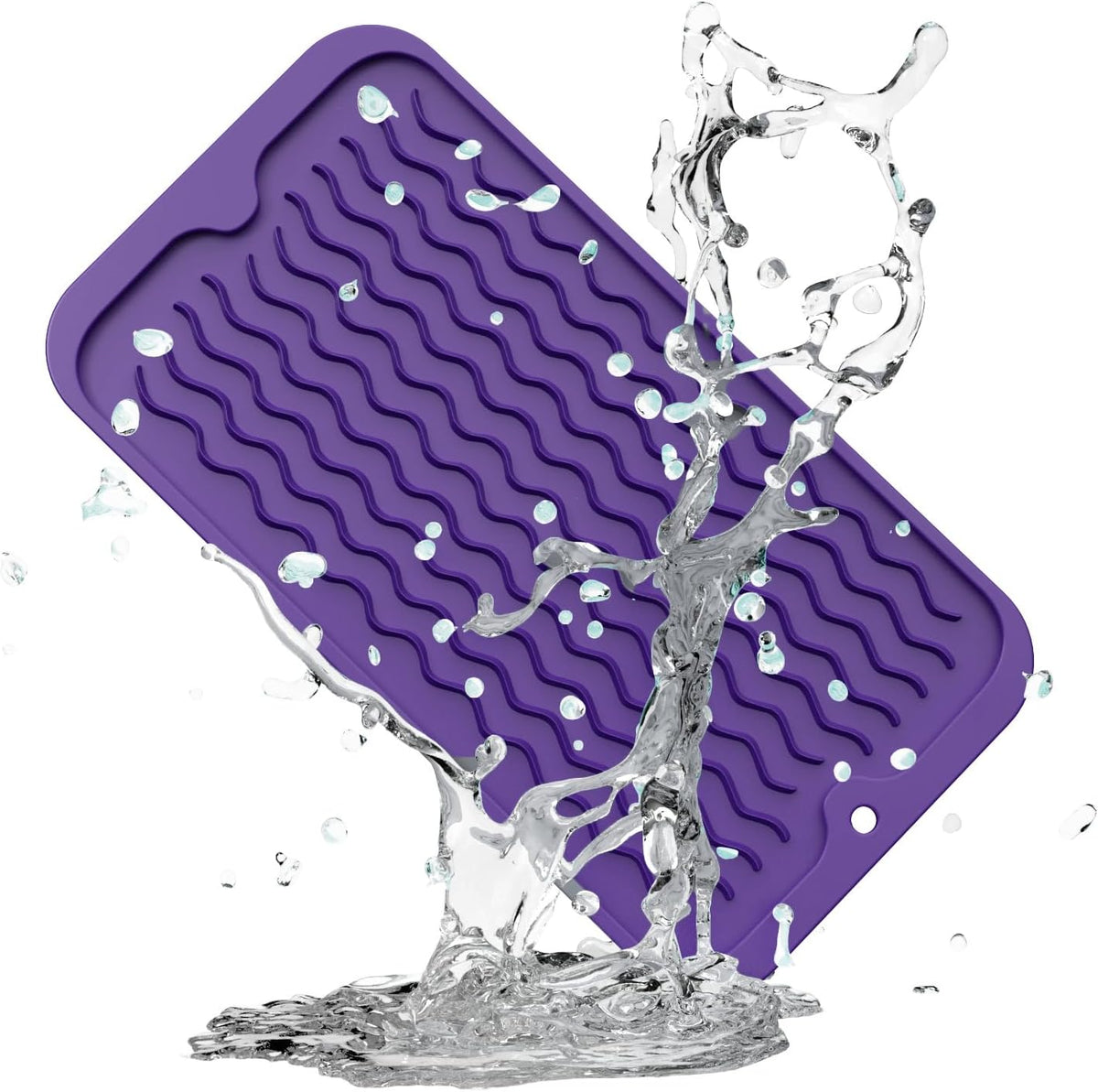 ZLR Silicone Dish Drying Mat for Kitchen Counter, Eco-Friendly Fast Dry Dish Mat, Easy Clean Multi
