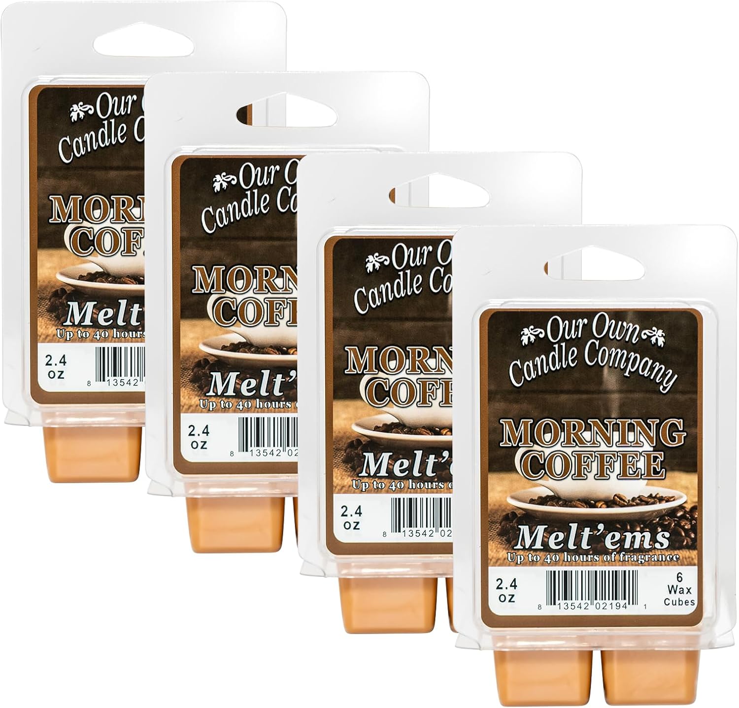 Our Own Candle Company Premium Wax Melt, Morning Coffee Scent, Handmade in The USA, 24 Cubes (4