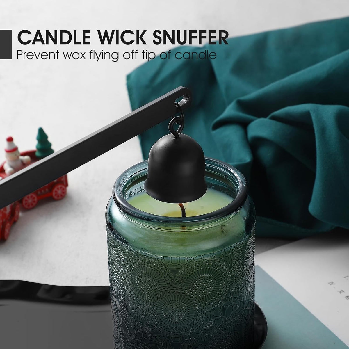 PATOISE 4 in 1 Candle Accessory Set Mini, Candle Wick Trimmer Cutter, Candle Snuffer, Candle Wick