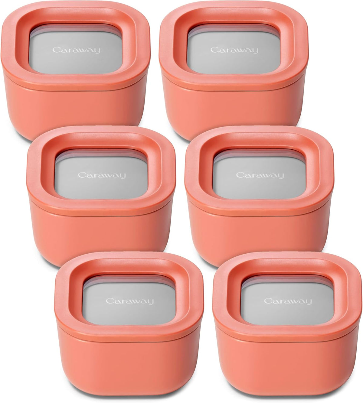 Caraway 6pc Food Storage Container Set - 1.75 Cup Glass Storage Container for Food (6) - Non-Toxic