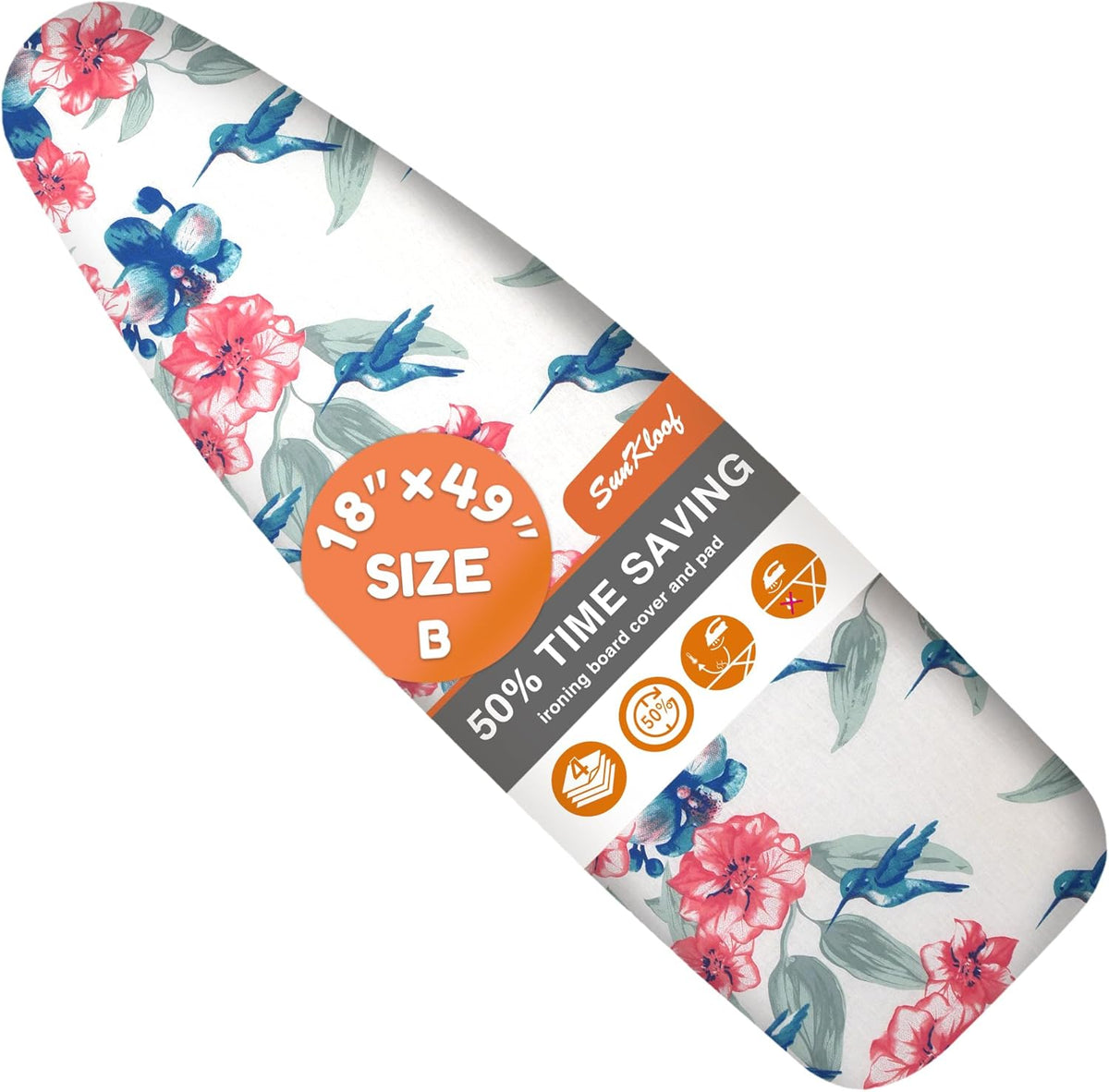 Extra Wide Ironing Board Cover and Pad,18X49 Reflective Silicone Ironing Board Cover,Resist