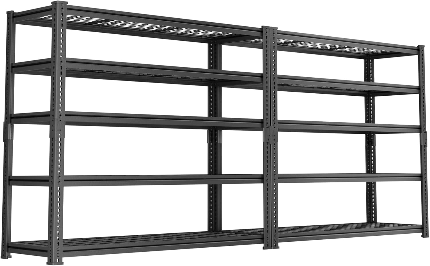 Storage Shelves Heavy Duty, 2 PCS 48" L x 18" W x 72" H Garage Wire Shelving Unit Loads 2800LBS