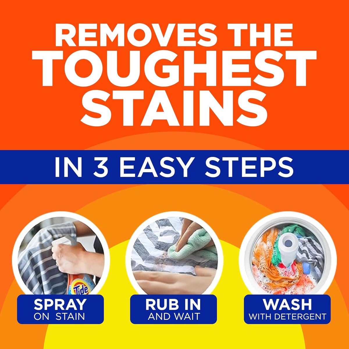 Tide Laundry Stain Remover Spray with Oxi, Travel Stain Remover for Clothes, Carpet, Upholstery