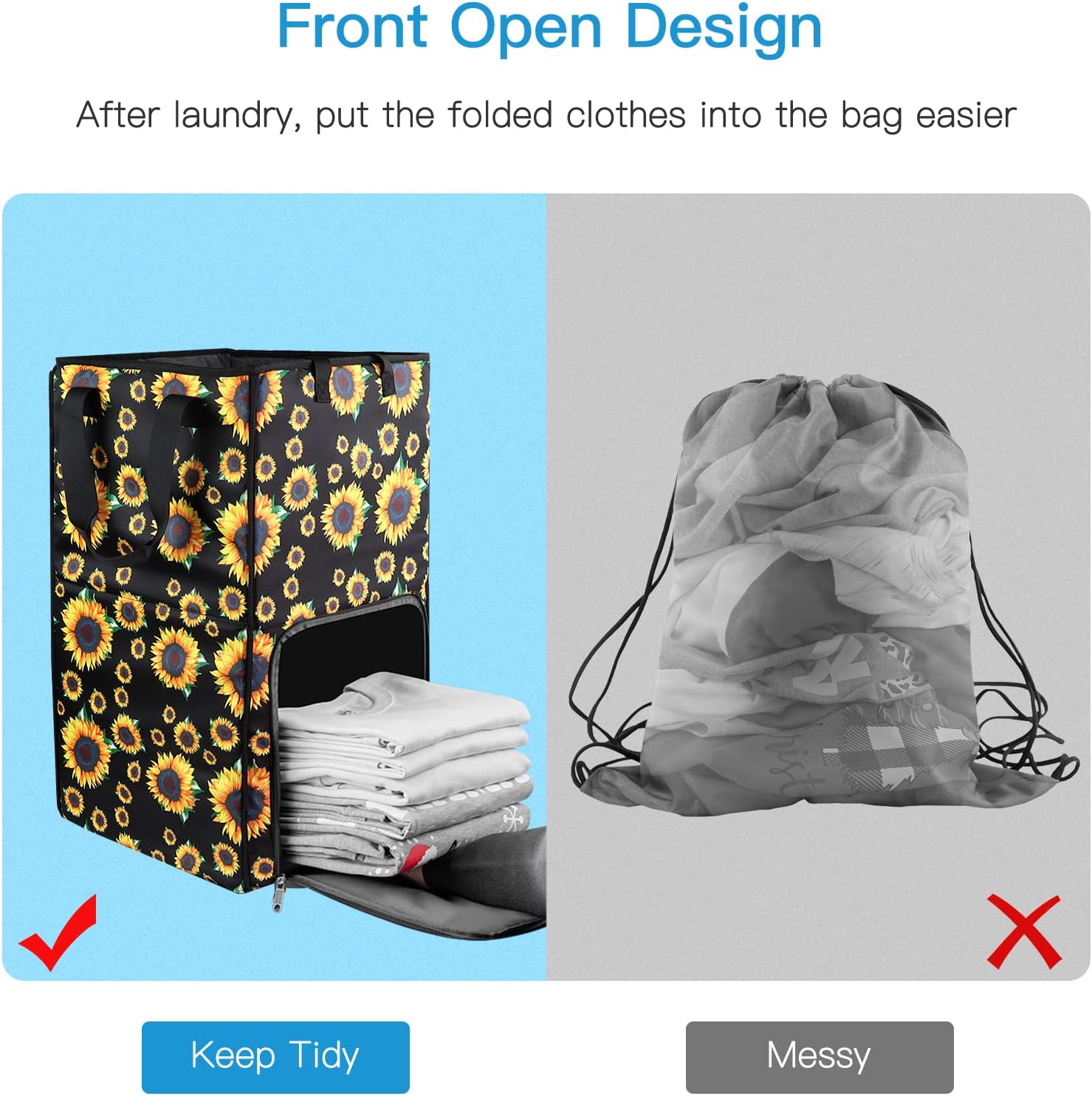 Bukere Laundry Hamper, Extra Large 2 in 1 Laundry Backpack Bag for College Students Dorm