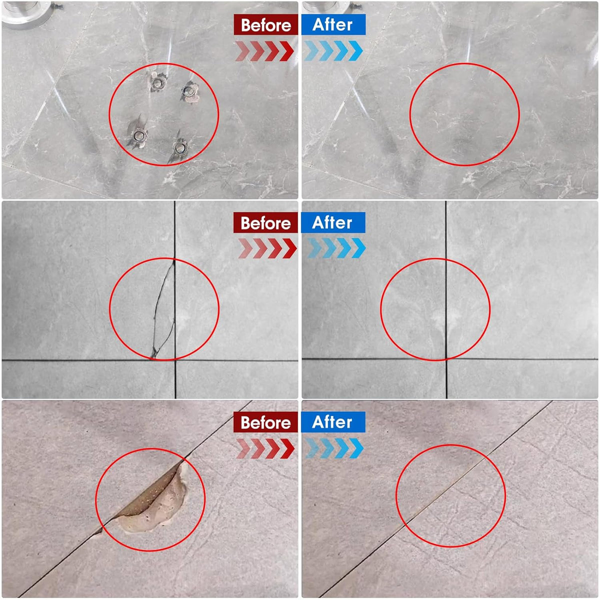 Tile & Fiberglass Tub Repair Kit(Color Matching), Porcelain Sink Repair Kit, Countertop Repair Kit