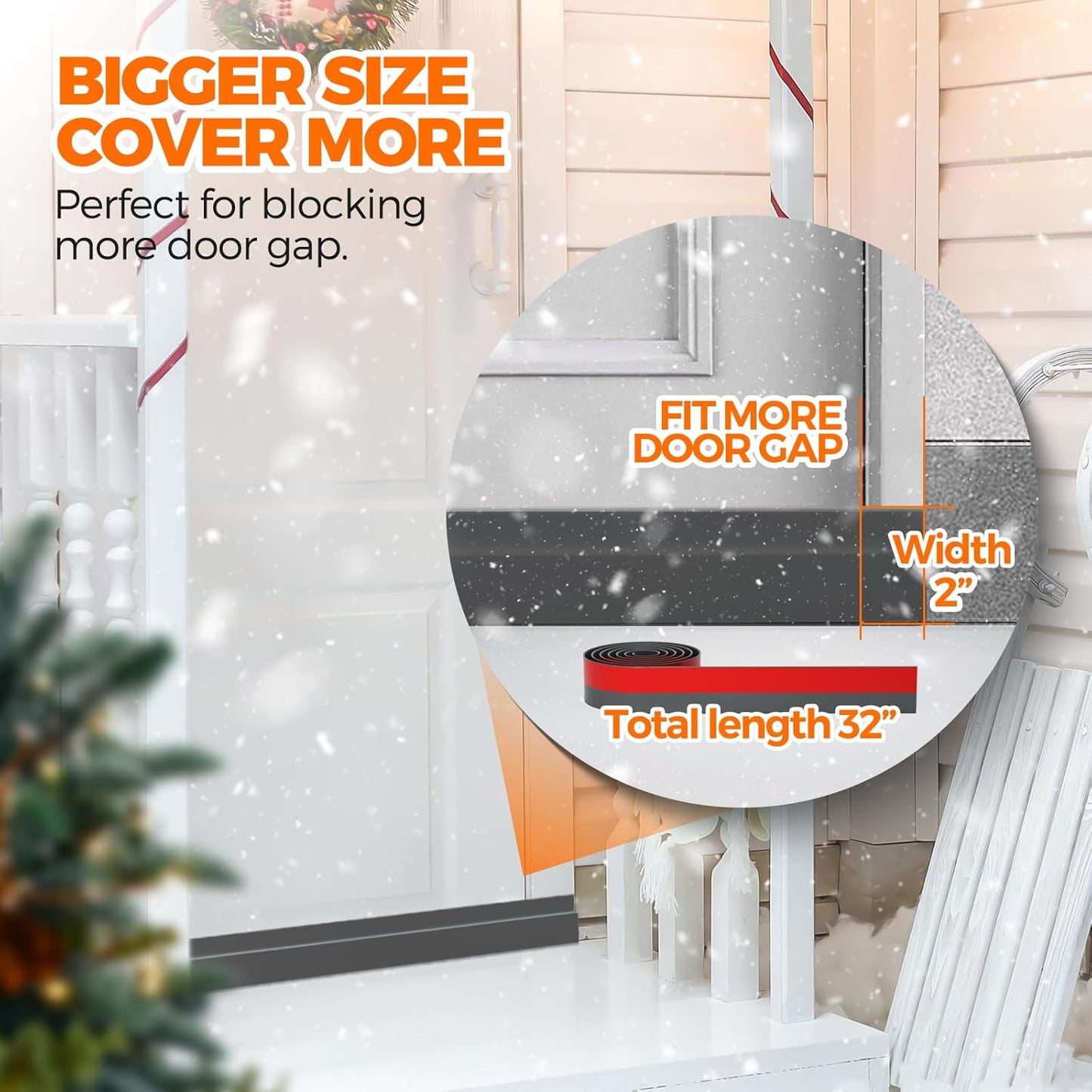 Holikme Door Draft Stopper Under Door Draft Blocker Insulator Door Sweep Weather Stripping Noise