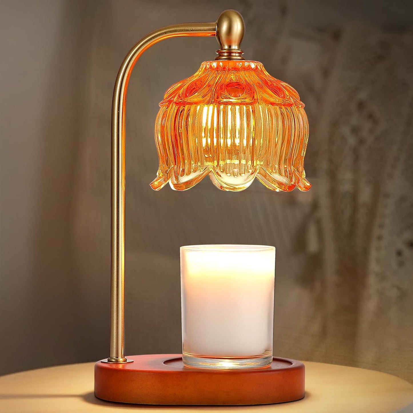 Candle Warmer Lamp with Timer and Dimmer,Electric Amber Light Gifts for Women Melt Wax Warmer Lamp