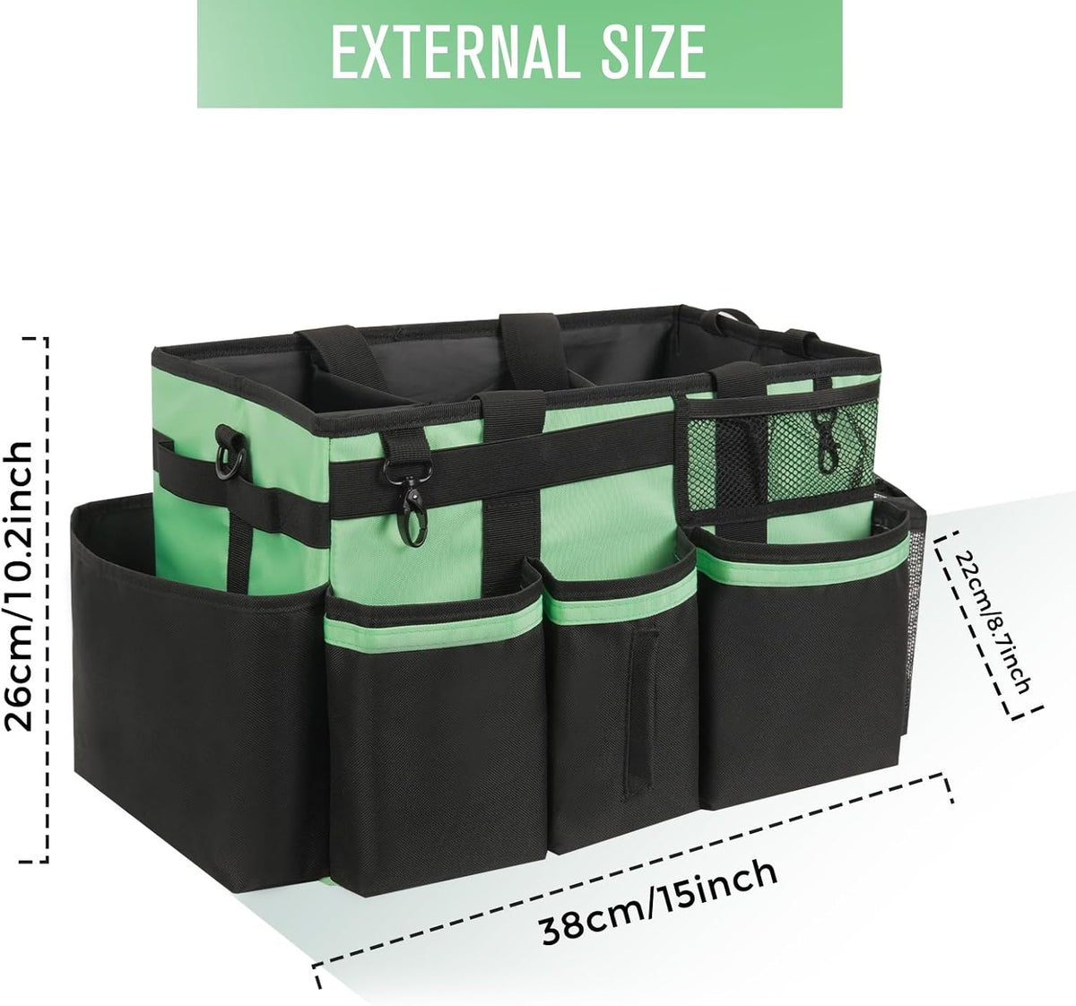 Wearable Cleaning Caddy, Cleaning Caddy Supplies Organizer with Handle & Shoulder Straps for