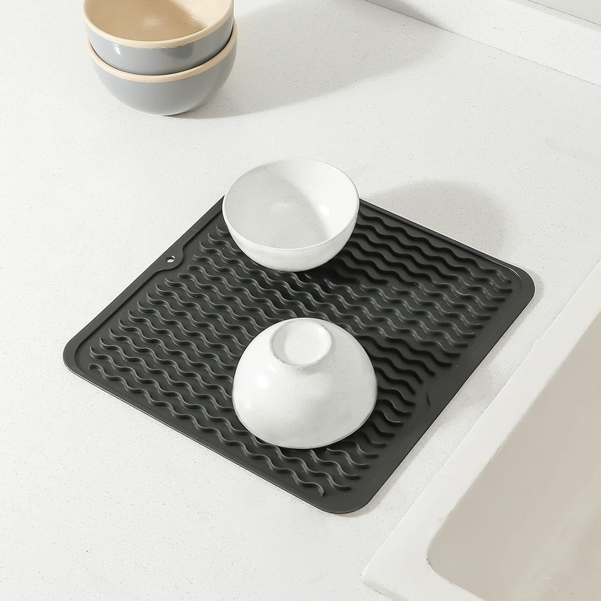 Silicone Dish Drying Mat for Multiple Usage,Easy clean,Eco-friendly,Heat-resistant Silicone Mat for
