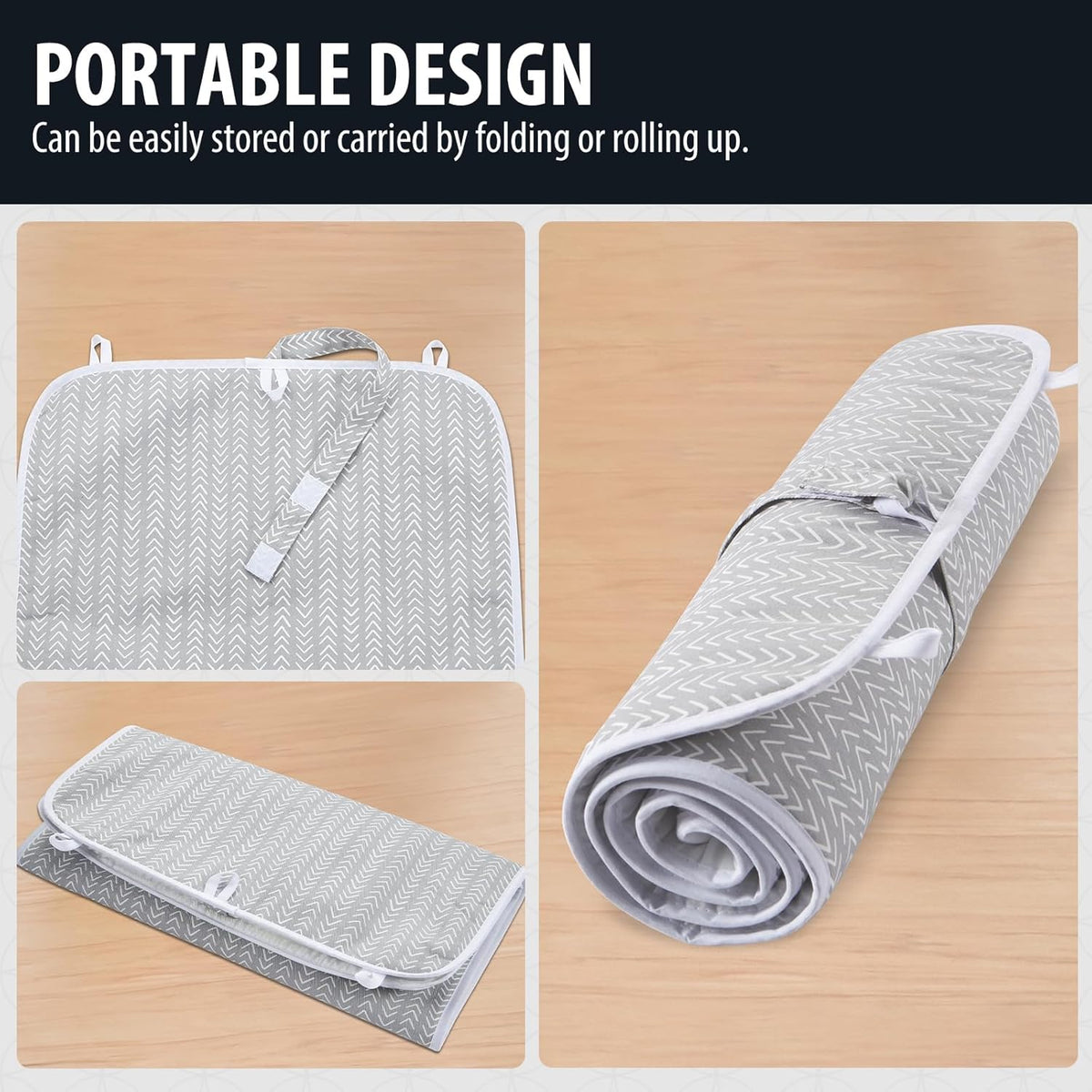 Seiritex Ironing Mat, Portable Ironing Pad 39.4 x 18.9 inch Table Top Iron Board 5 in 1 Travel Iron